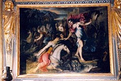 Painting by Isaac Moillon's (1642) The abduction of Véturie, mother of Coriolanus. 